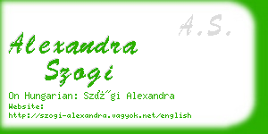 alexandra szogi business card